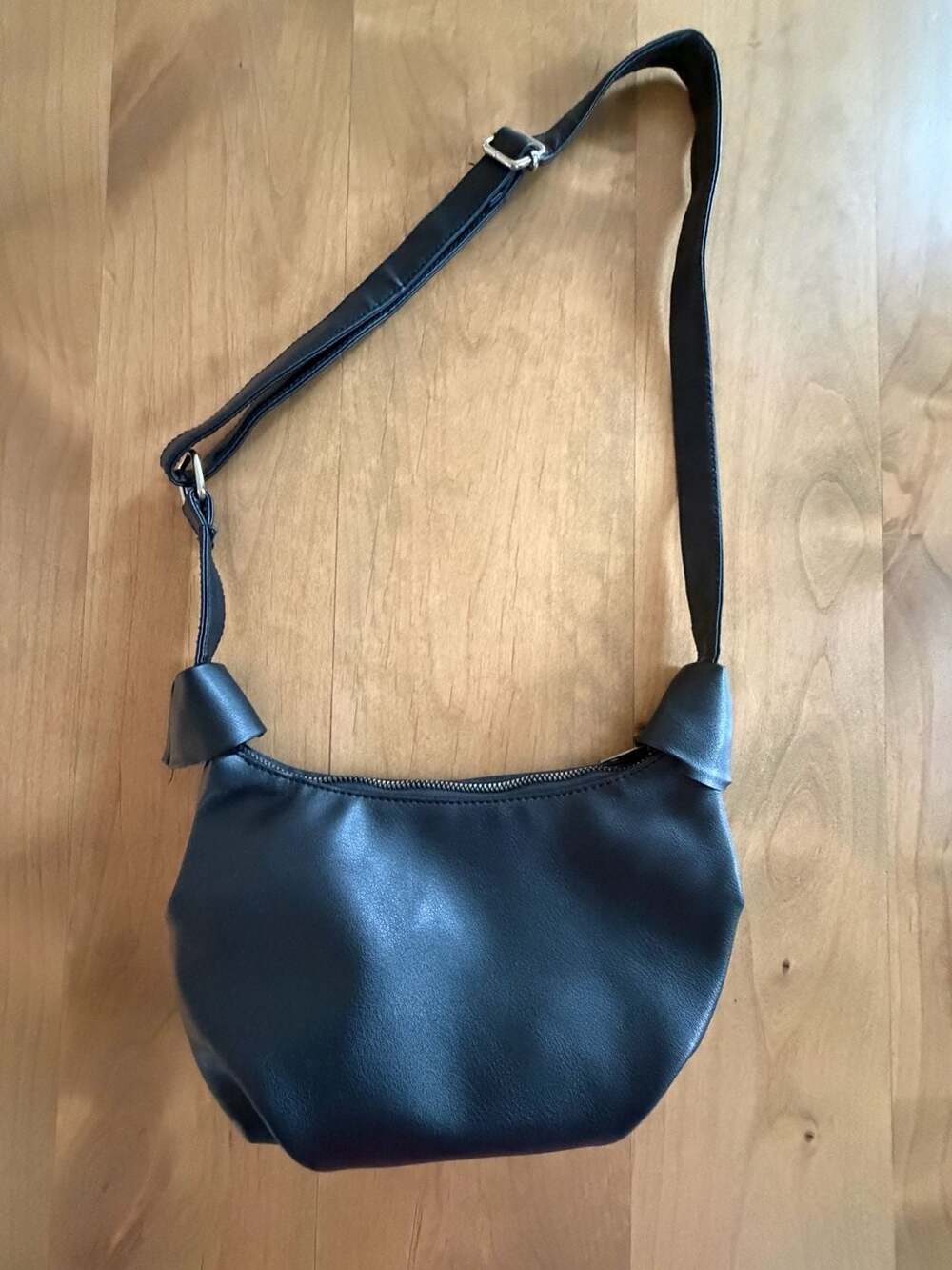 Zeeman Black Faux Leather Knot Detail Shoulder Bag